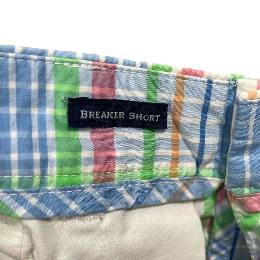Vineyard Vines‎ 32 Breaker Shorts Plaid Pockets Zipper